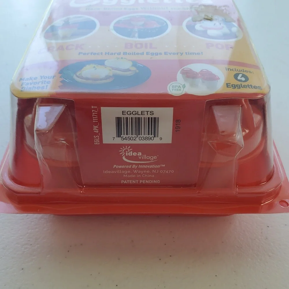 Egglettes Hard BoiledEggs‎ Without The Shell Pack of 4. As Seen On TV. *New*